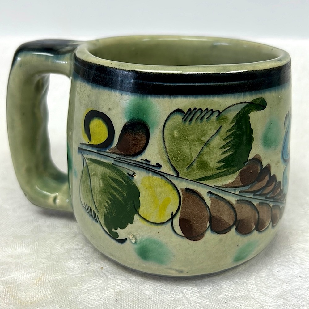 Made in Mexico  handmade Tonala artist signed ceramic mug